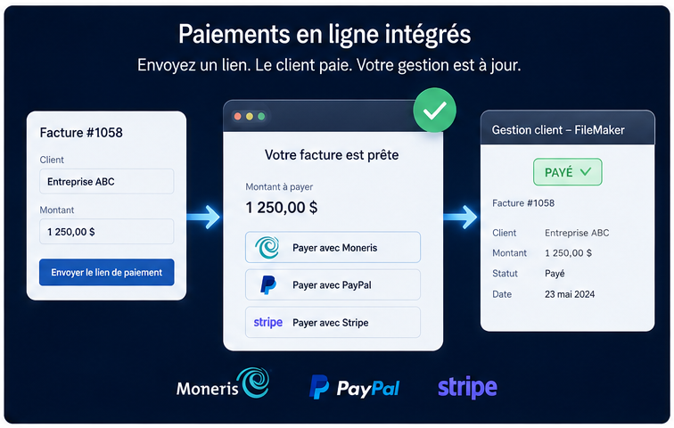Paiement en ligne connecté à FileMaker