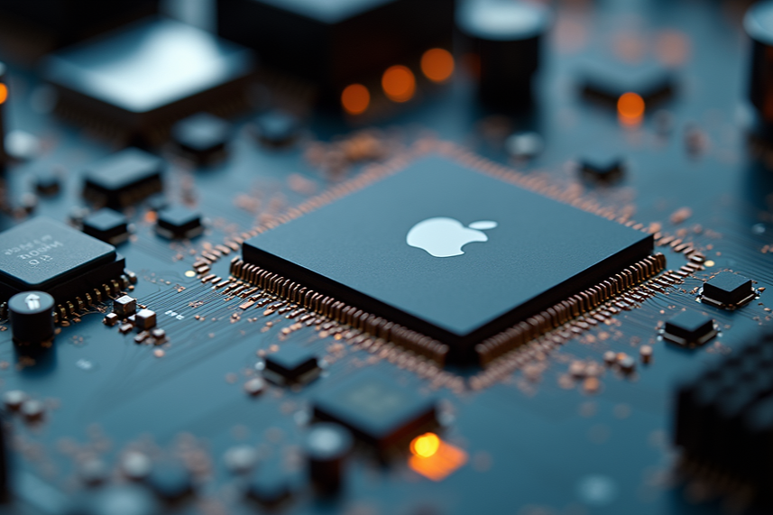 Processeur Apple sur une carte électronique